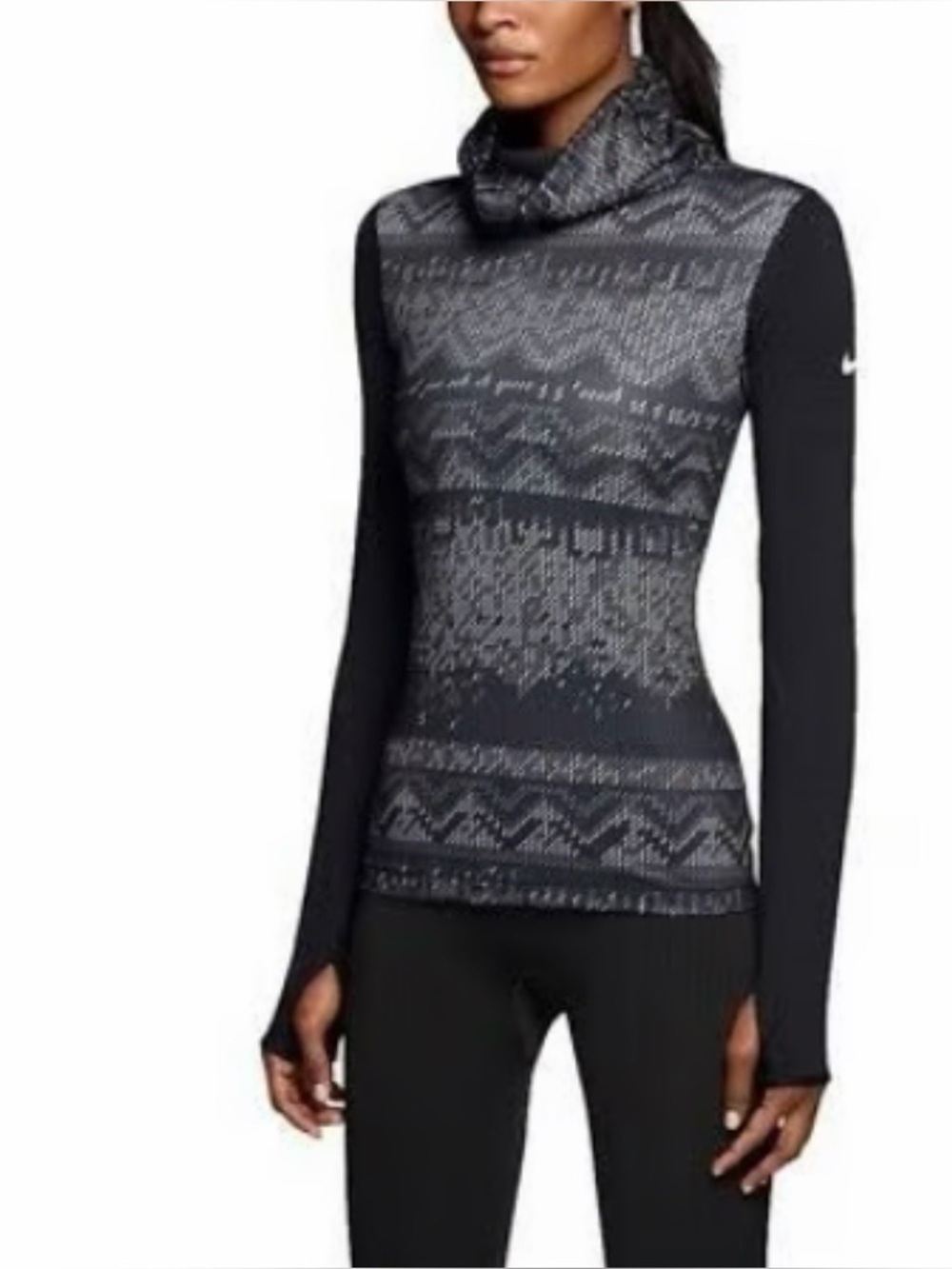 Nike Pro Hyperwarm Nordic Infinity Cowl Neck Dri Fit Running Top - Picture 6 of 6